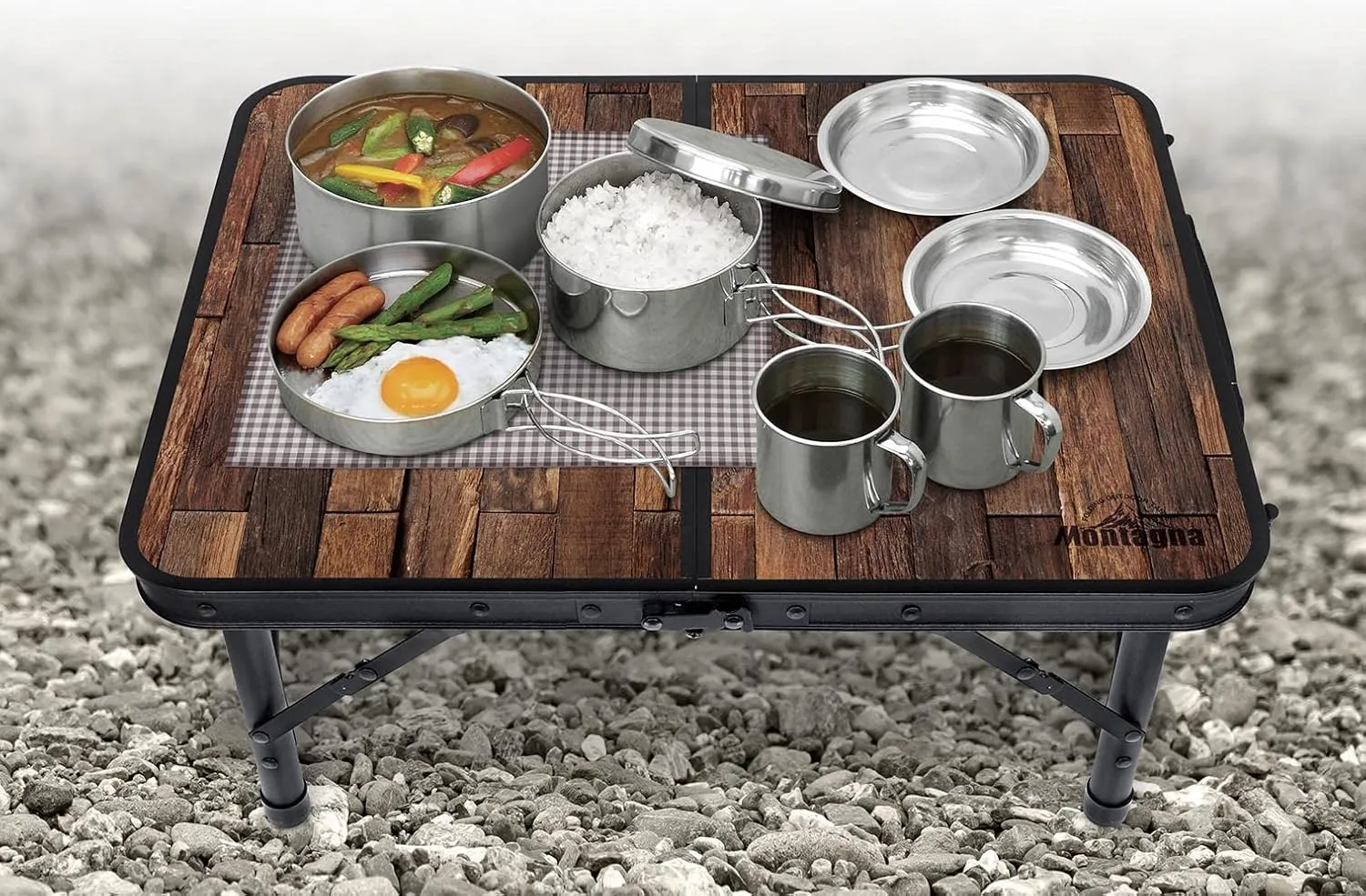 HAC HAC3450 Black Folding Aluminum Tier Table