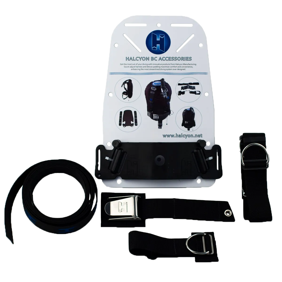 Halcyon Small Auminum Backplate w/ Harness