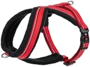HALTI Comfy Harness - Lightweight, Fleece-Lined, Reflective & Adjustable Dog Harness, Front & Back Ring for a Dog Leash, Great for Puppy Walks. Suitable for Small Dogs and Puppies (Size Small)