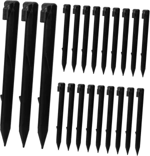 HANABASS 50pcs Heavy Duty Plastic Tent Stakes Durable Canopy Pegs for Camping Outdoor Lawn Beach and Garden Use Versatile Ground Anchors for Tents and Mats