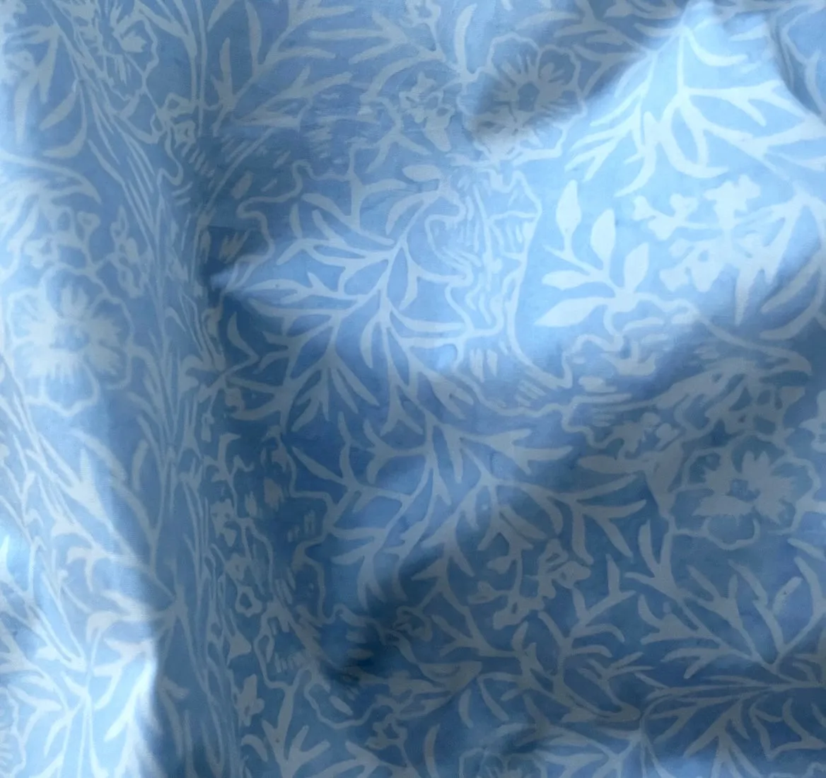 Heart's-Ease Baby Blue Cotton Batik (Made in Indonesia)