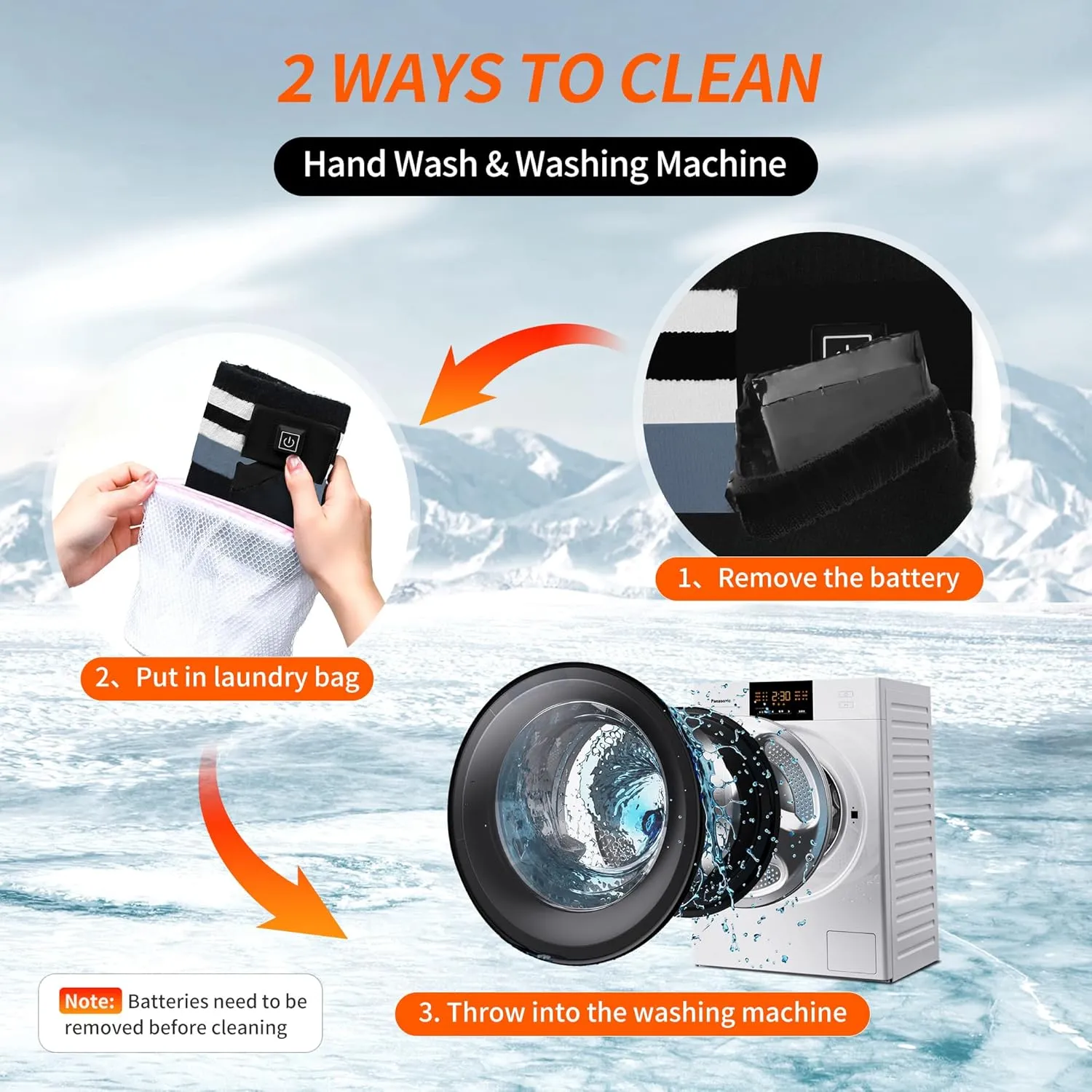 Heated Socks for Men Women with APP Control 7.4V 6000mAh 17H Heat Socks 10s Fast Heating Rechargeable Skiing Socks 5-Level Temperature Washable Electric Foot Warmers for Hiking Camping
