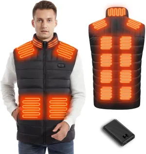Heated Vest for Men, Lightweight Men's Heated Vest with 16000mAh Battery Pack Included for Outdoor Camping Skiing