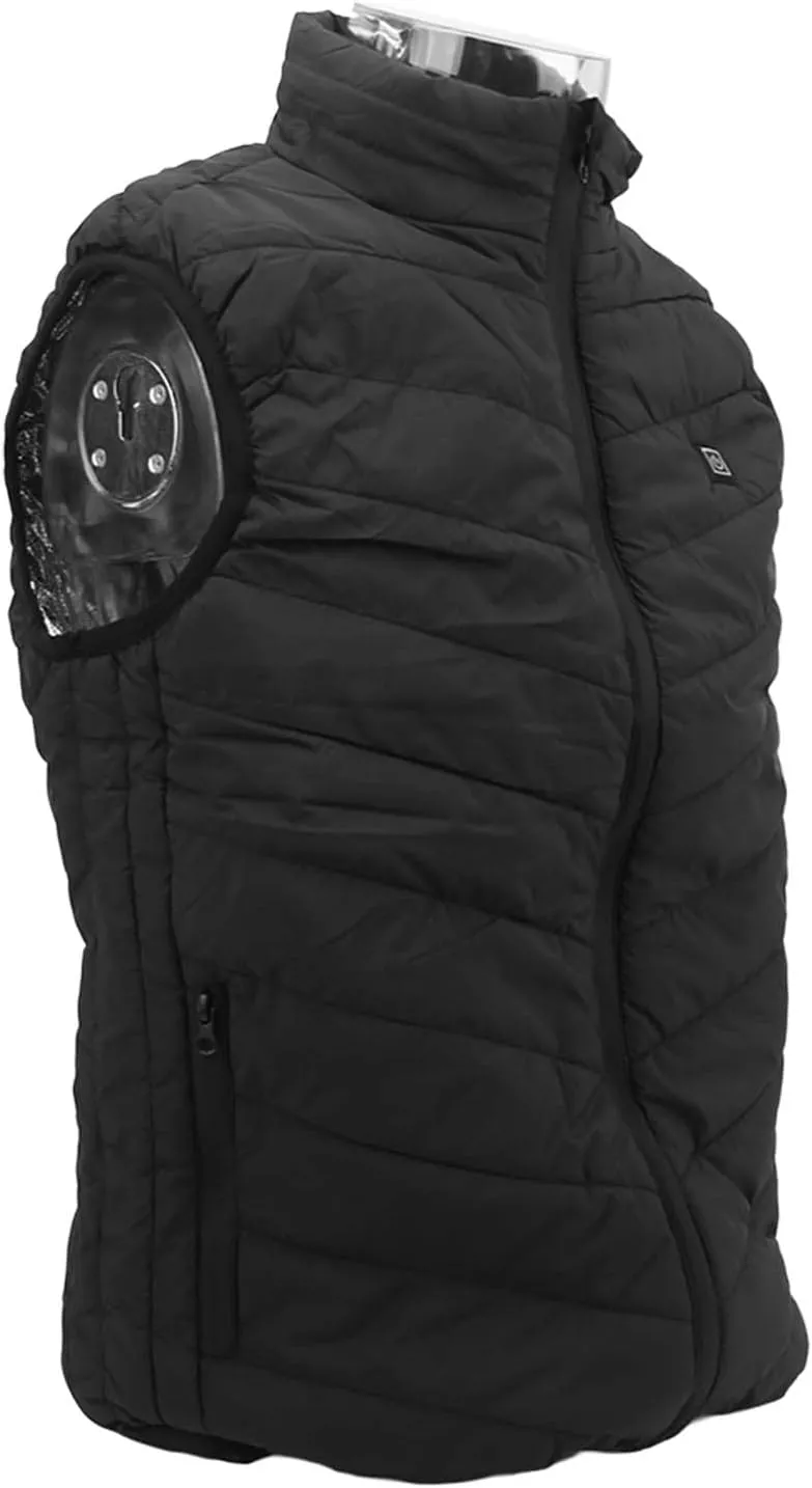 Heated Vest,USB Electric Heated Vest 3 Levels Smart Carbon Fiber Heating Coat Heated Jacke for Men and Women Black