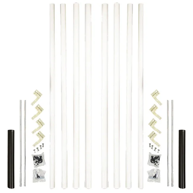 Heath Telescoping Martin House & Gourds Poles, White, 2 Pack