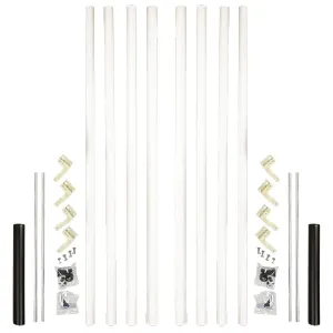 Heath Telescoping Martin House & Gourds Poles, White, 2 Pack