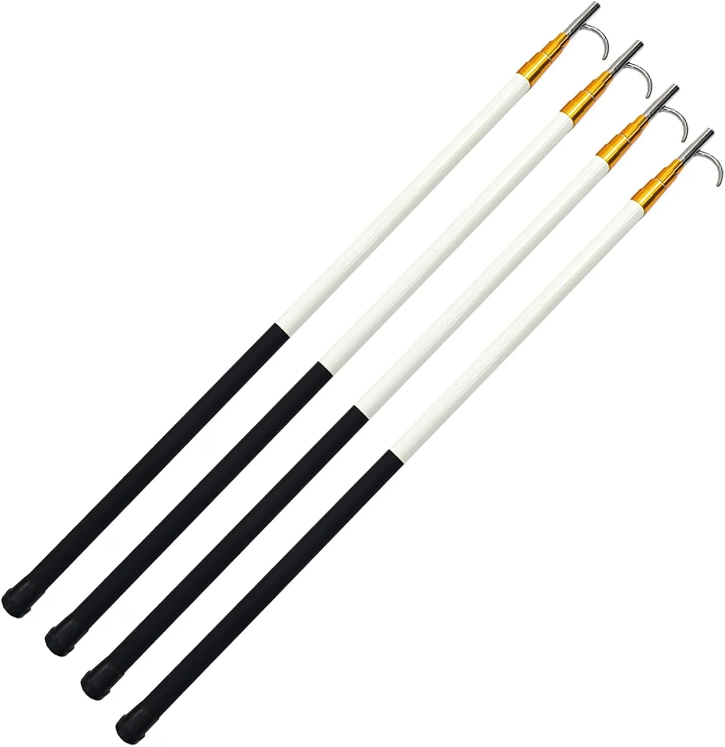 Heavy Duty Boat Hooks for Docking Telescopic Floating, Commercial Rust-Resistant Rescue Hook with 4/5/ 6 M Super Light Long Handle, Trailer Truck Cargo Grabber Tool(4pack,5M/16.4FT)