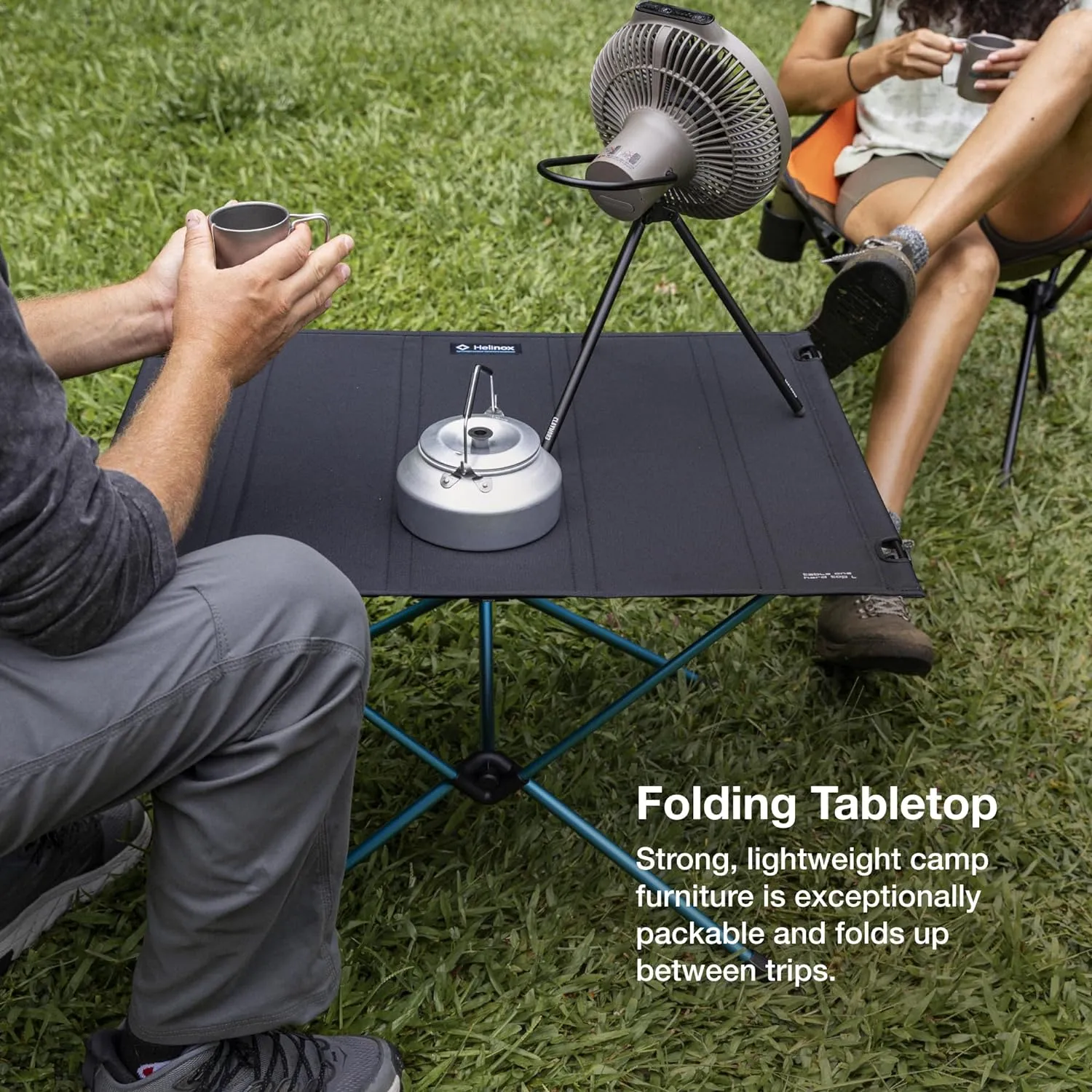 Helinox Table One Hard Top Lightweight, Collapsible, Portable, Outdoor Camping Table, Large - 29.5 x 22.5 Inches, Cobalt