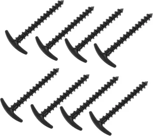 HEMOTON 10Pcs Lightweight Plastic Tent Pegs for Camping Durable Ground Anchors for Canopy Tarp and Gardening Long Heavy Duty Design for Wind Resistance and Stability