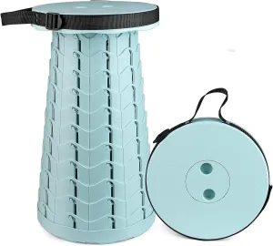 Hesanzol Portable Telescoping Stool, Retractable Folding Stool for Camping Garden Fishing Hiking Travel BBQ, Adjustable Collapsible Stools Max Load 400lbs