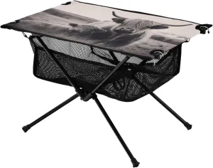 Highland Cattle Portable Folding Camping Table, Compact Lightweight Beach Table with Carrying Bag for Outdoor Picnics, BBQs, Camp