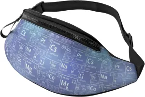 Hiking Fanny Pack Chemical Periodic Table Funny Crossbody Waist Bag Lightweight Belt Bag