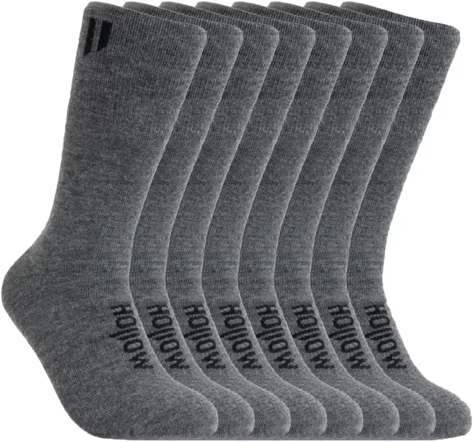 HOLLOW Alpaca Boot Socks for Men and Women, Moisture Wicking Alpaca Socks for Hiking, Running, Temperature Regulating