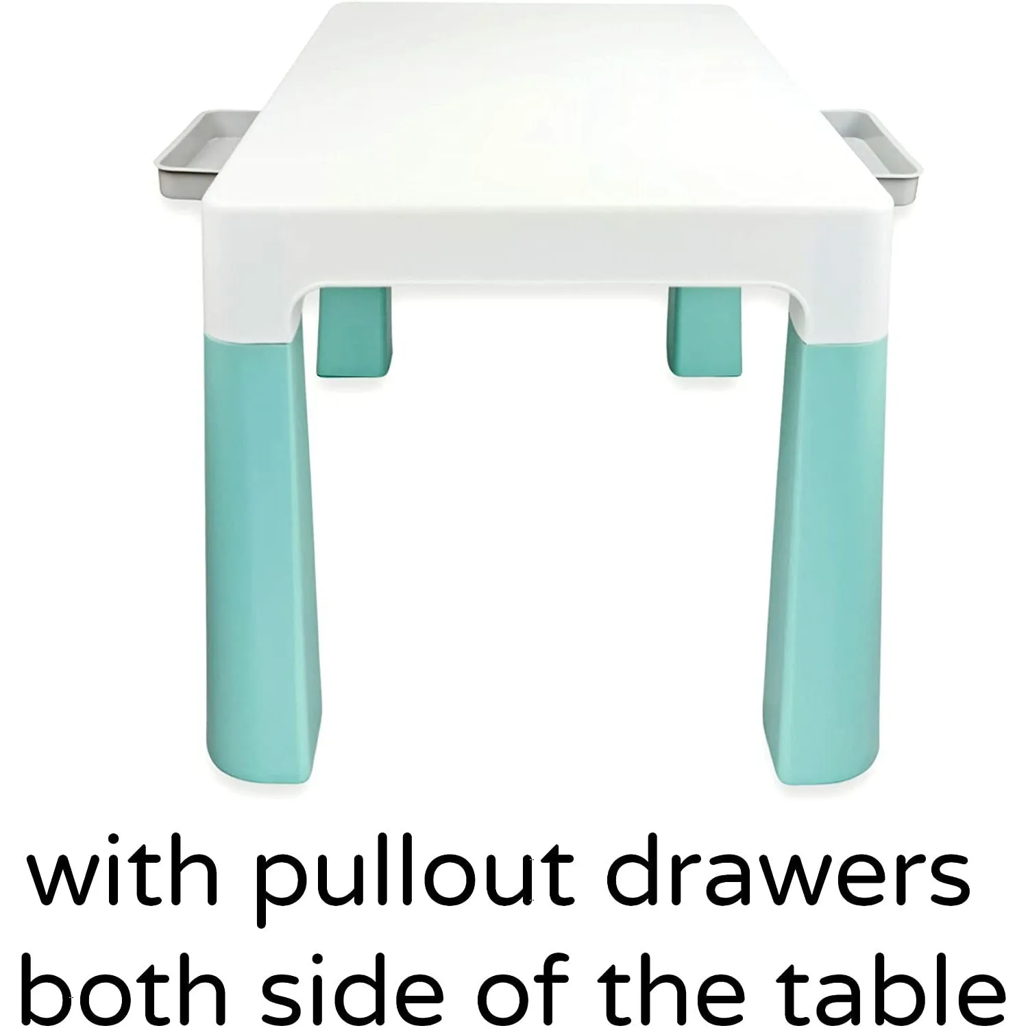 Home Canvas Early Learning Study Table and Chair Set for Childrens | Multifunctional Lightweight Table and Chair Sets - White/Grey