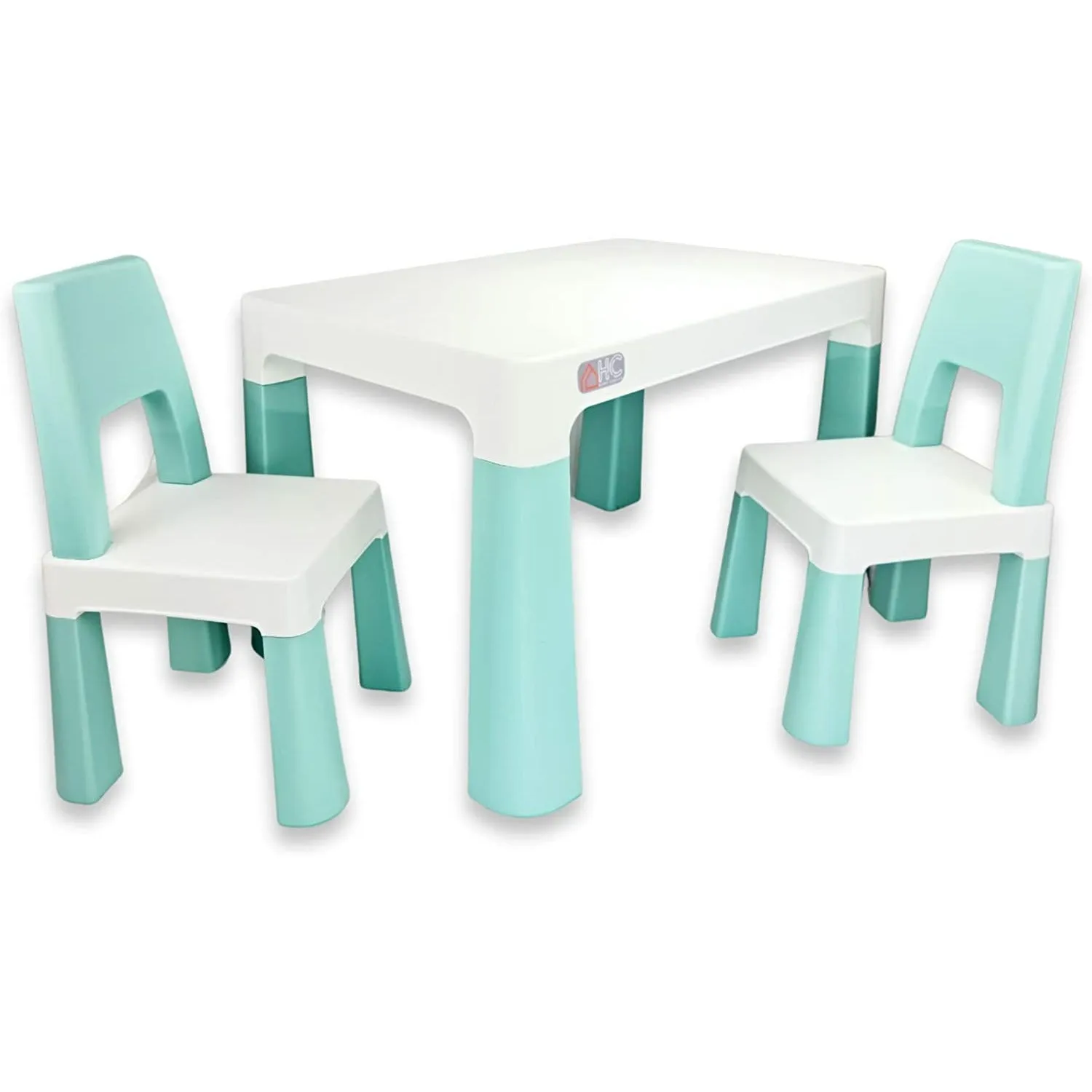 Home Canvas Early Learning Study Table and Chair Set for Childrens | Multifunctional Lightweight Table and Chair Sets - White/Grey