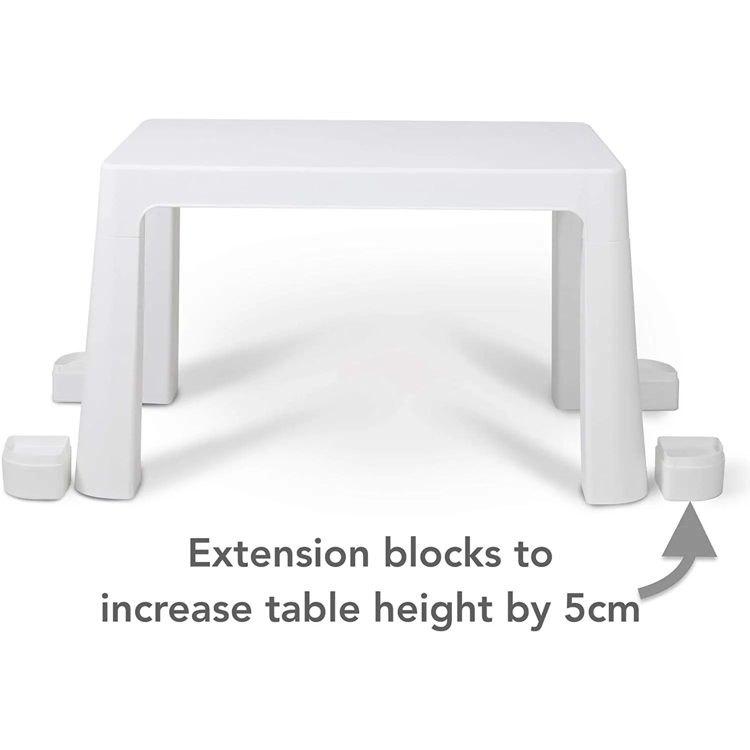 Home Canvas Early Learning Study Table and Chair Set for Childrens | Multifunctional Lightweight Table and Chair Sets - White/Grey