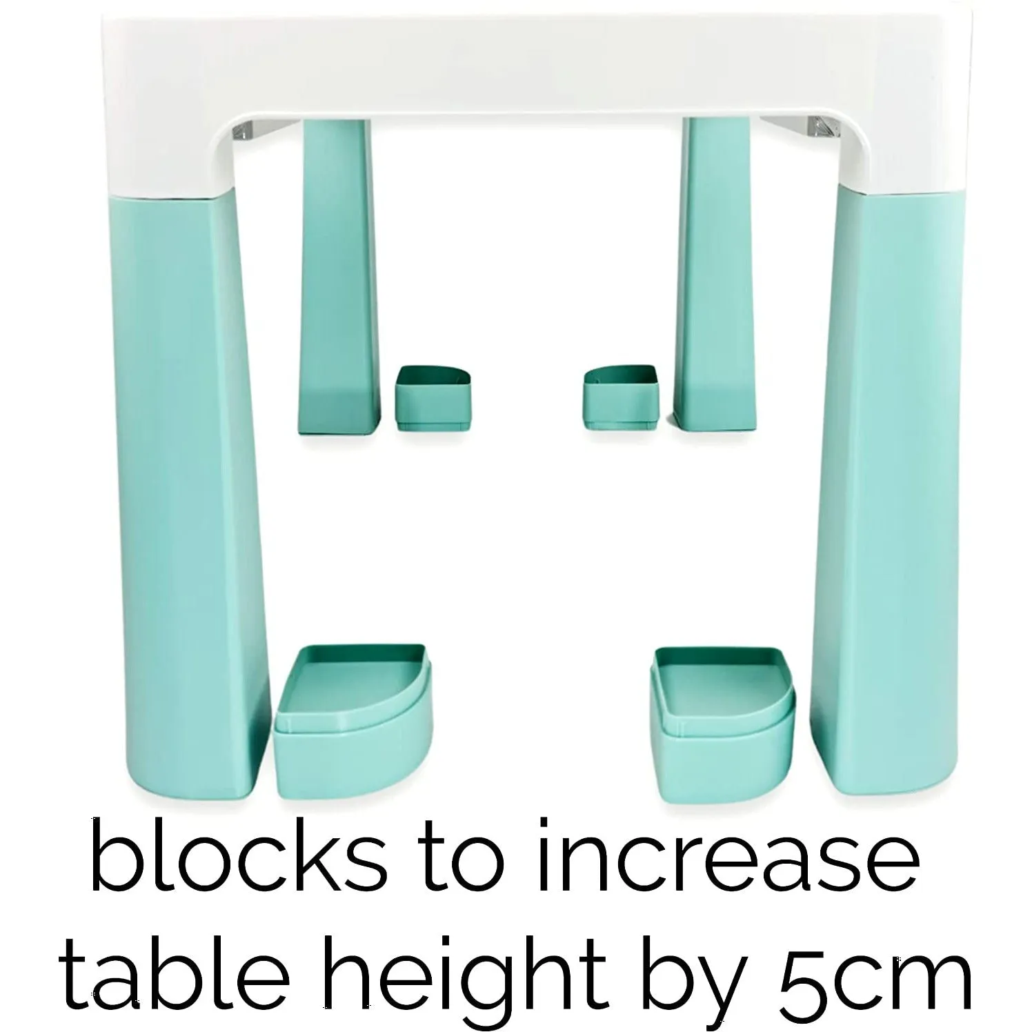 Home Canvas Early Learning Study Table and Chair Set for Childrens | Multifunctional Lightweight Table and Chair Sets - White/Grey