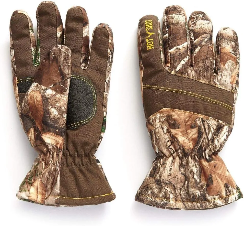 HOT SHOT Youth Boy’s Camo Defender Glove, Camouflage Insulated Waterproof Kids' Hunting Gloves for Hunting, Hiking, Camping