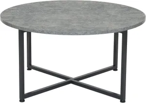 Household Essentials Round Gray Coffee Table, Grey Slate