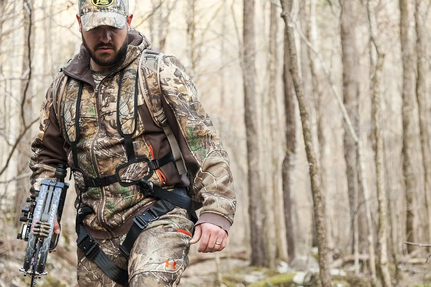 Hunter Safety System X-1 Bow-Hunter Harness for Tree-Stand Hunting, Lightweight Comfortable Safe All-Season Great Mobility, 2X-Large/3X-Large, Camo