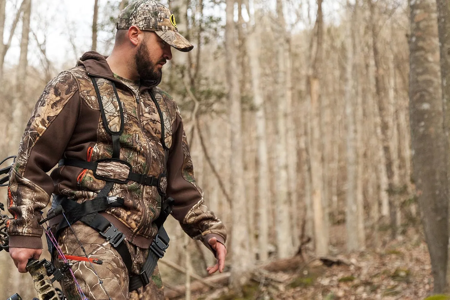 Hunter Safety System X-1 Bow-Hunter Harness for Tree-Stand Hunting, Lightweight Comfortable Safe All-Season Great Mobility, 2X-Large/3X-Large, Camo