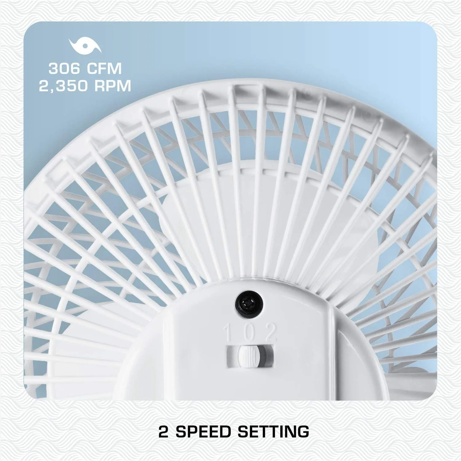 Hurricane Classic 6 Inch Clip Fan, 2 Speed Portable Desk Table Fan with Tilt, White
