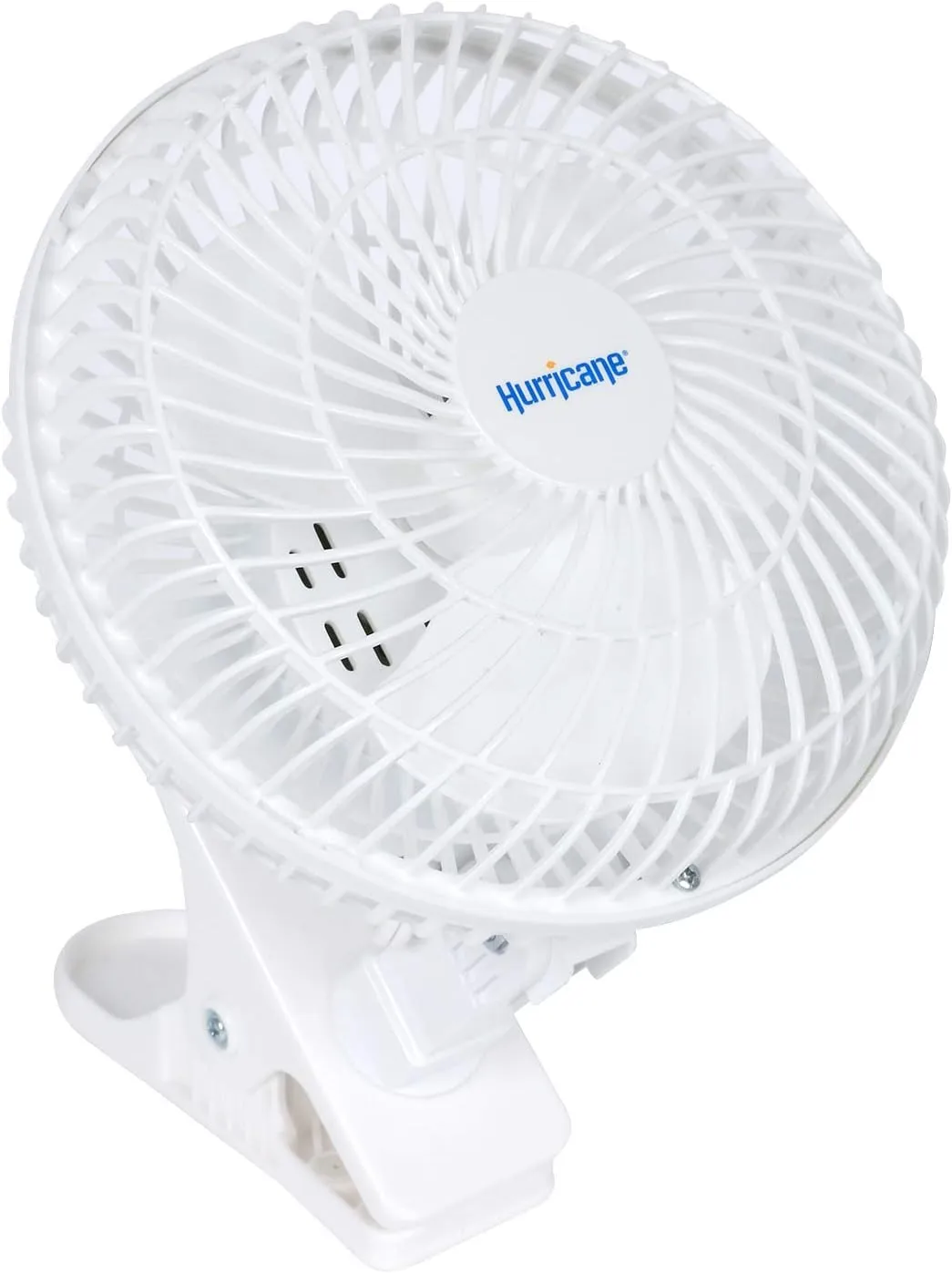 Hurricane Classic 6 Inch Clip Fan, 2 Speed Portable Desk Table Fan with Tilt, White