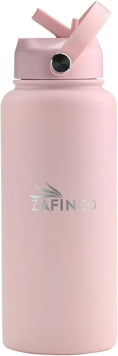 HYDRA FLASK Double Walled Insulated Water Bottle with Straw - 32 oz BPA Free Stainless Steel Water Bottle with Leak Proof Lid for Gym, Sports, Travel, & School, Keep Cold for 24H & Hot for 12H