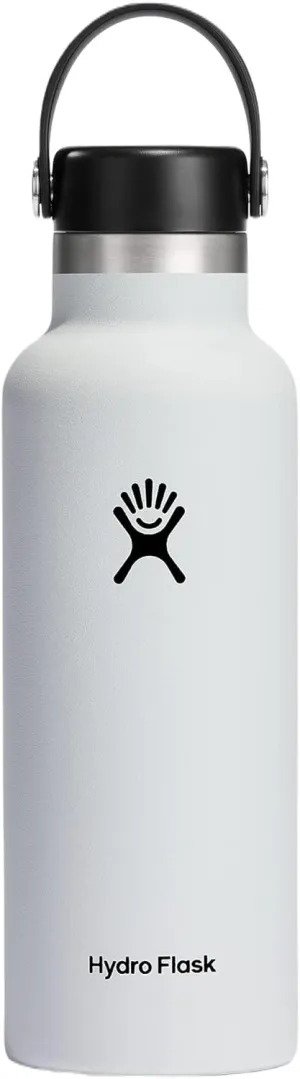 Hydro Flask Stainless Steel Standard Mouth Water Bottle with Flex Cap and Double-Wall Vacuum Insulation