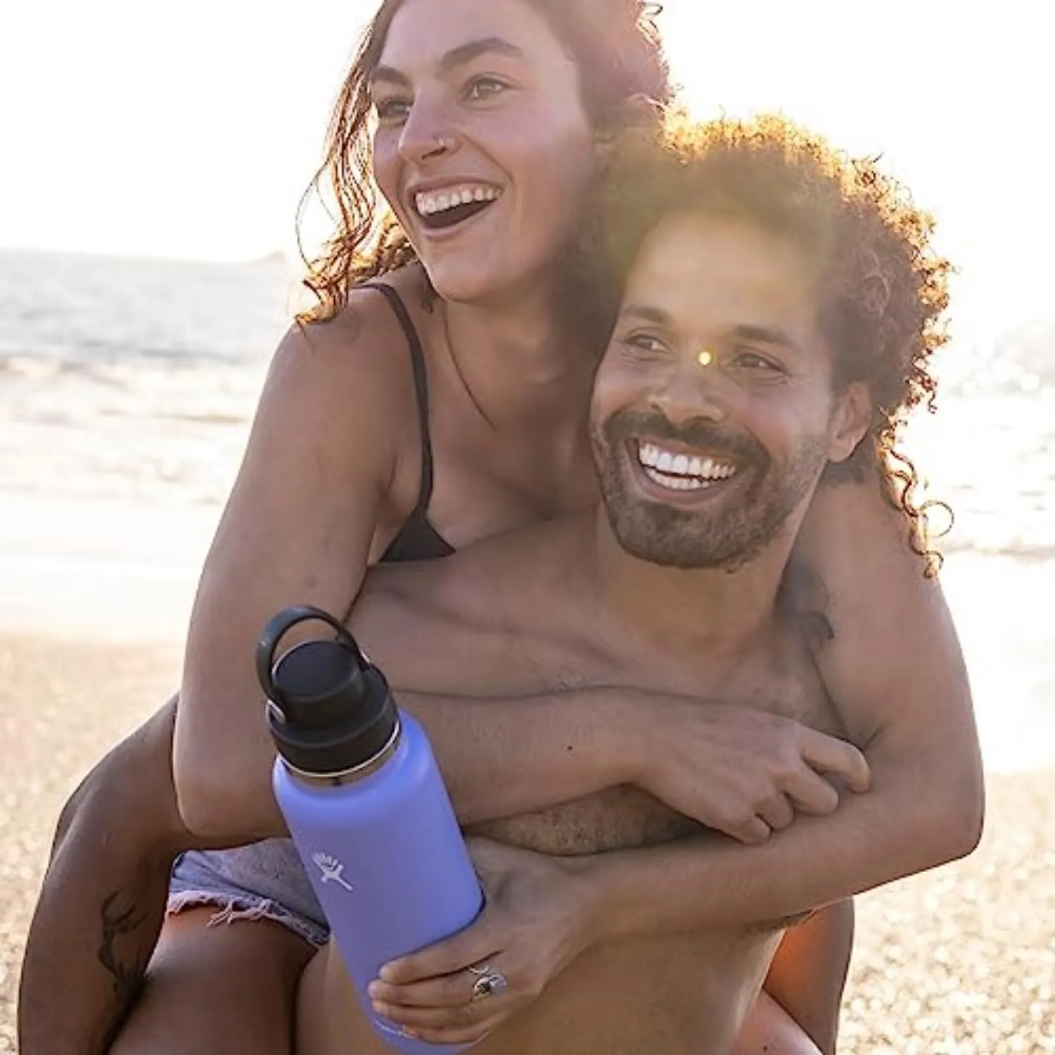 HYDRO FLASK Wide Mouth Chug Cap vacuum insulated stainless steel water bottle with leakproof closeable lid for cold water drinks, sports, travel, car and school