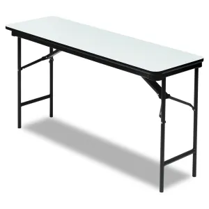 Iceberg OfficeWorks Commercial Wood Laminate Folding Table – 60” Rectangular Multipurpose Table, Gray Top & Charcoal Frame – Folding Table for Offices, Classrooms, or Workspaces