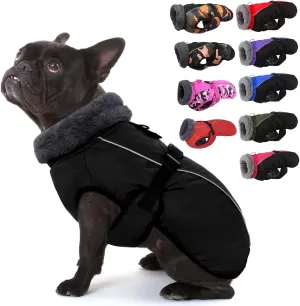 IECOii Extra Warm Coat - Adjustable Dog Jacket Winter Coat with Buckle & Fleece Turtleneck for Small to Extra Large Dogs