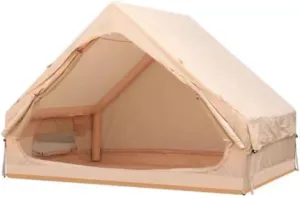 Inflatable Camping Tent 4-6 Person, Quick Setup Air Tent with Pump, 4 Season 410D Oxford Waterproof Windproof, 12 Mesh Windows, Dual Doors, Family, Outdoor, Glamping