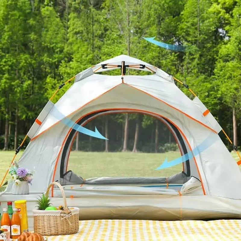 Instant Pop-Up Tents for Camping, 2-3 Person Camping Tent Automatic Easy Setup w/2 Doors & Carrying Bag, Lightweight Outdoor Waterproof Family Tents for Hiking Backpacking Traveling Beach