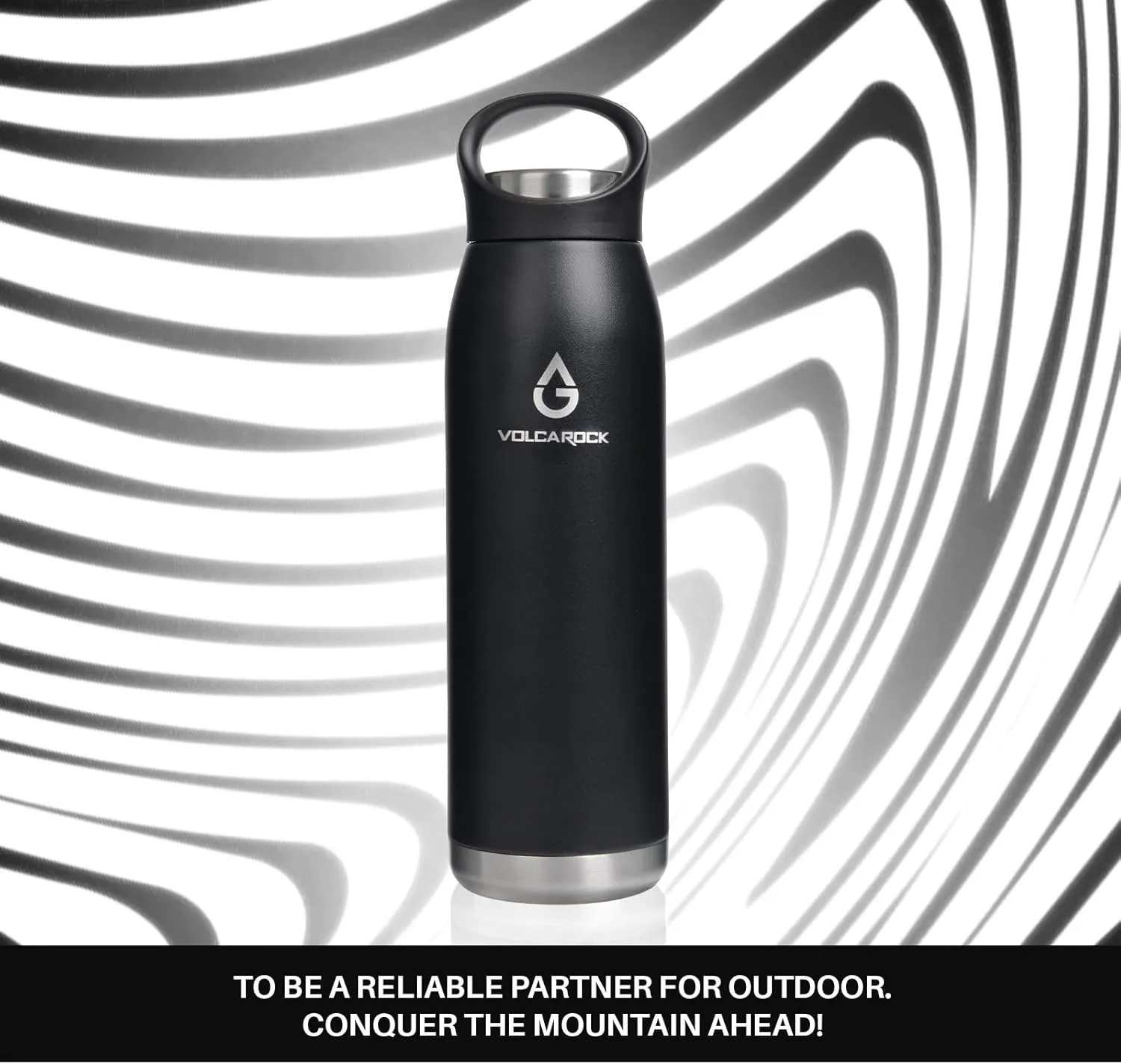 Insulated Water Bottle 24oz (710ml), Double Wall Stainless Steel Water bottle Durable Vacuum Flask Leakproof Non-sweat, Keep Cold 24H & Hot 12H