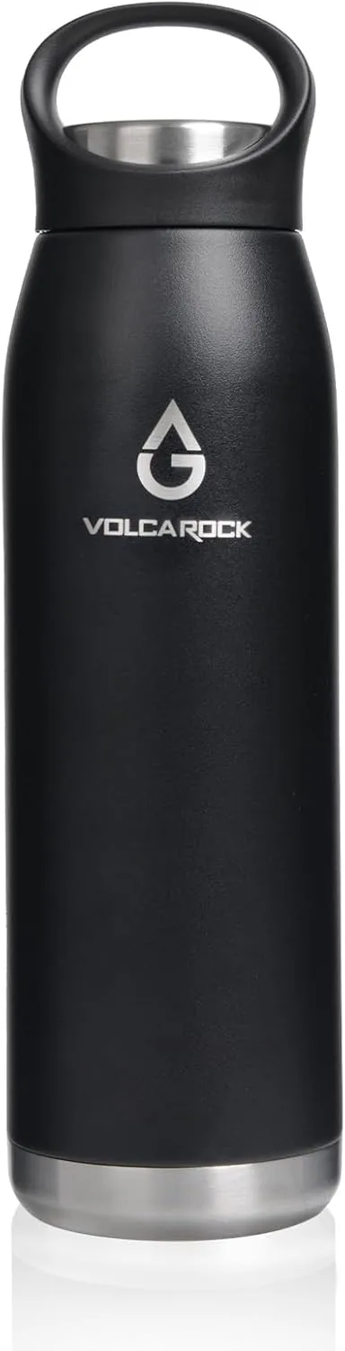 Insulated Water Bottle 24oz (710ml), Double Wall Stainless Steel Water bottle Durable Vacuum Flask Leakproof Non-sweat, Keep Cold 24H & Hot 12H
