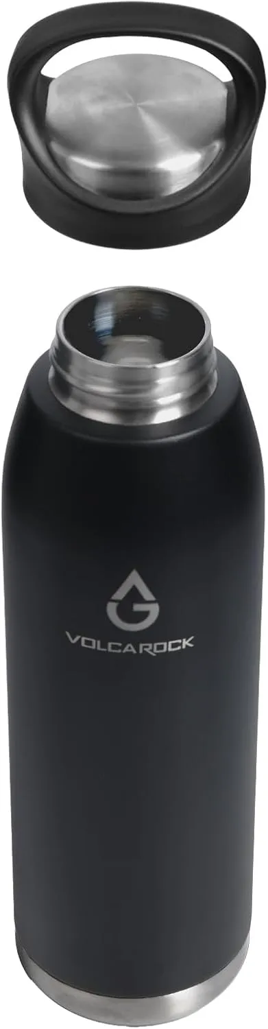 Insulated Water Bottle 24oz (710ml), Double Wall Stainless Steel Water bottle Durable Vacuum Flask Leakproof Non-sweat, Keep Cold 24H & Hot 12H