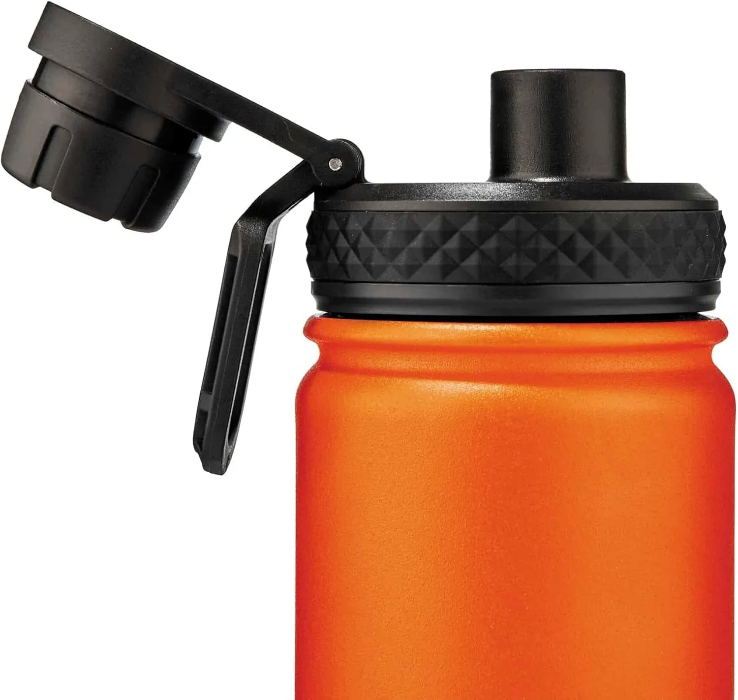 Insulated Water Bottle, Stainless Steel, Dual Cap Opening, 25 oz, Ergodyne Chill Its 5152,Orange