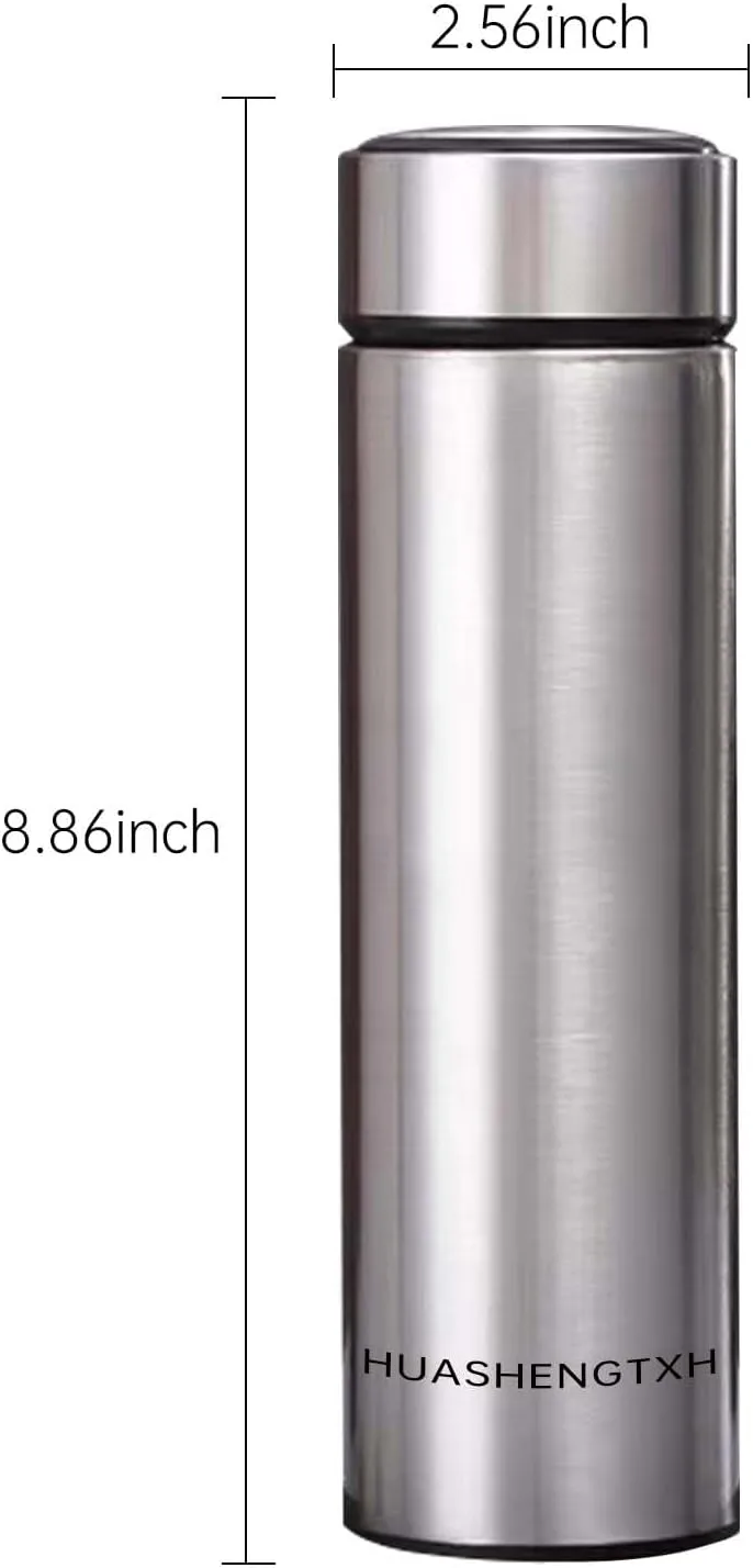 Insulating Water Bottle Outdoor Sports Stainless Steel Insulating Bottle Vacuum Sealed Coffee Bottle Travel Water Bottle Cold and Hot Water Bottle (Steel color)