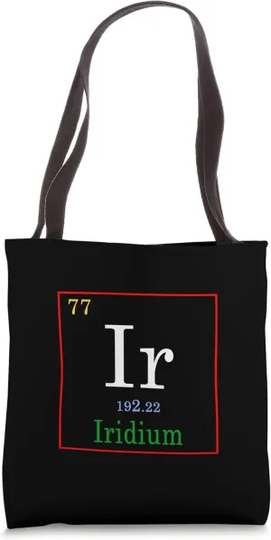 Iridium Element Periodic Table Chemistry Tote Bag