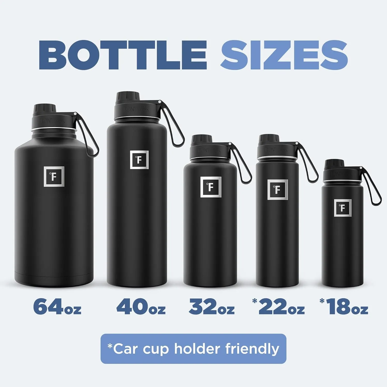 IRON °FLASK Camping & Hiking Hydration Flask with 3 Lids - Stainless Steel, Double Walled & Vacuum Insulated Water Bottle - Leak Proof & BPA Free (Bubble Gum, Spout - 22 oz)