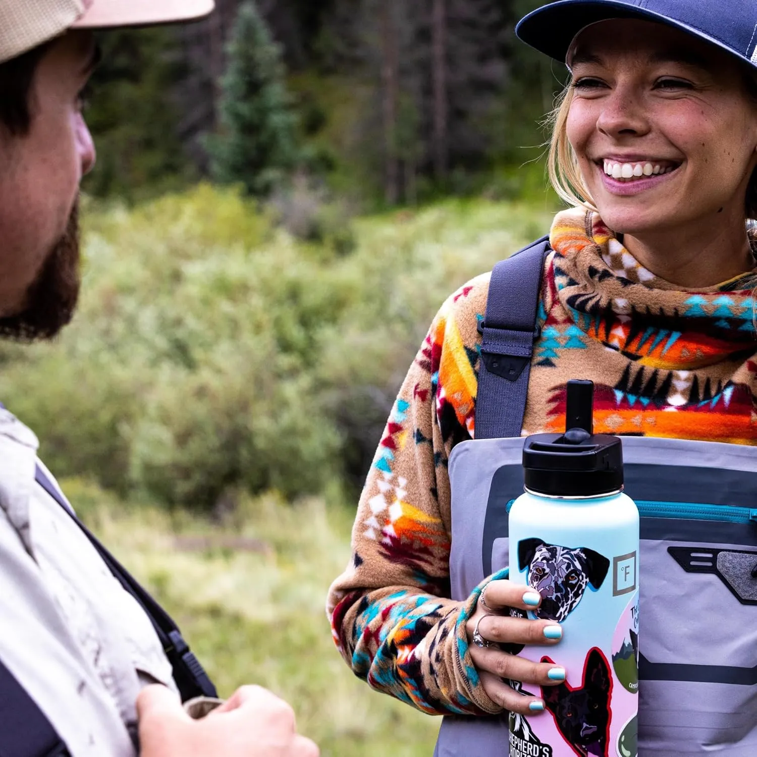 IRON °FLASK Camping & Hiking Hydration Flask with 3 Lids - Stainless Steel, Double Walled & Vacuum Insulated Water Bottle - Leak Proof & BPA Free (Bubble Gum, Spout - 22 oz)