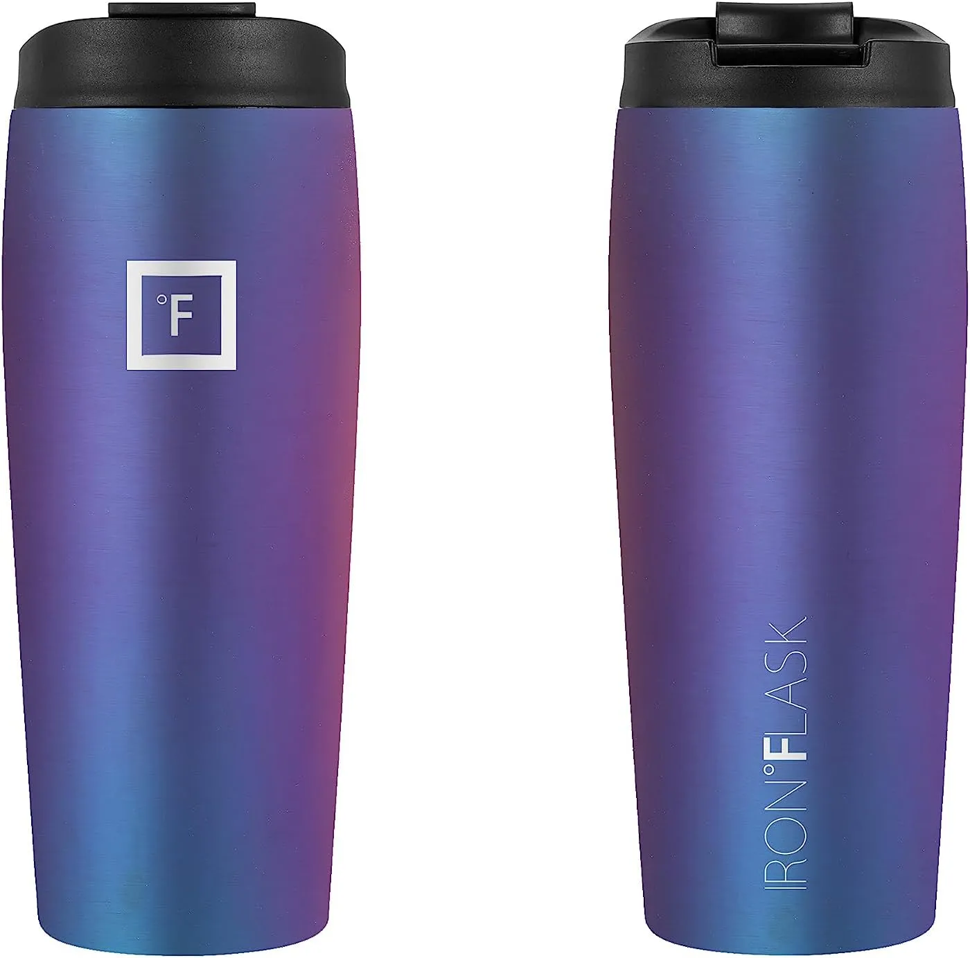 IRON °FLASK Nomad Tumbler - 2 Lids (Straw/Flip), Vacuum Insulated Stainless Steel Bottle, Double Walled, Drinking Cup, Thermos Coffee Travel Mug, Water - Aurora, 20 Oz