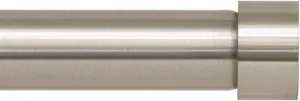 Ivilon Drapery Window Curtain Rod - End Cap Style Design 1 Inch Pole. 48 to 86 Inch Color Brushed Nickel