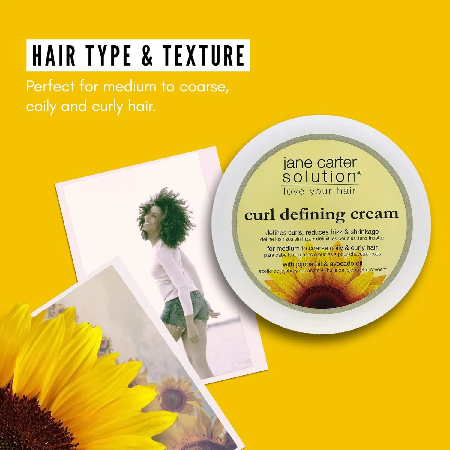Jane Carter Solution Curl Defining Cream (6oz) - Reduce Frizz, Nourish, Lightweight