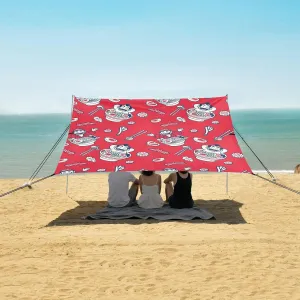 Japanese Cute Cartoon Ramen Beach Camping Tent Sun Shelter for Whole Family, Beach Shade Canopy with UPF50  UV Protection,Easy Set Up and Carry,Outdoor Shade for Trips, Fishing, Backyard Fun Pi