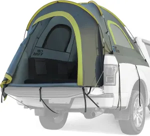 JOYTUTUS Pickup Truck Tent 2.0, Waterproof PU2000mm Double Layer for 2 Person, Portable Truck Bed Tent with Rainfly, 5.5'-6' Camping Preferred - Green