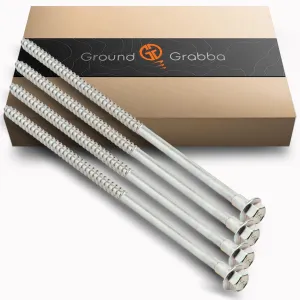 Junior, Heavy Duty Screw-in Ground Anchors, for Tents, Outdoor Camping, Backpacking, and Yard Use - 11 Inch, 4 Pack (Made in The USA)