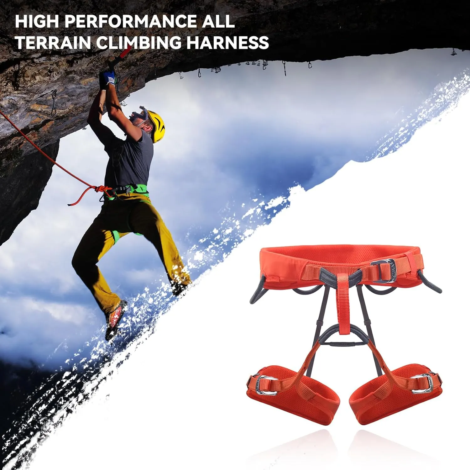 KAILAS B3 Rock Climbing Harness Men Adjustable Roofing Harness Women Indoor Climbing Rappelling Protect Durable