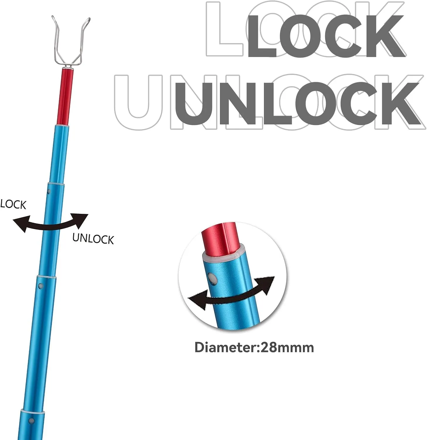 KAILAS Stick Clip Up Rock Climbing Quickdraws Carabiners Climbing Accessories Grabber Reacher Tool Lightweight Extendable